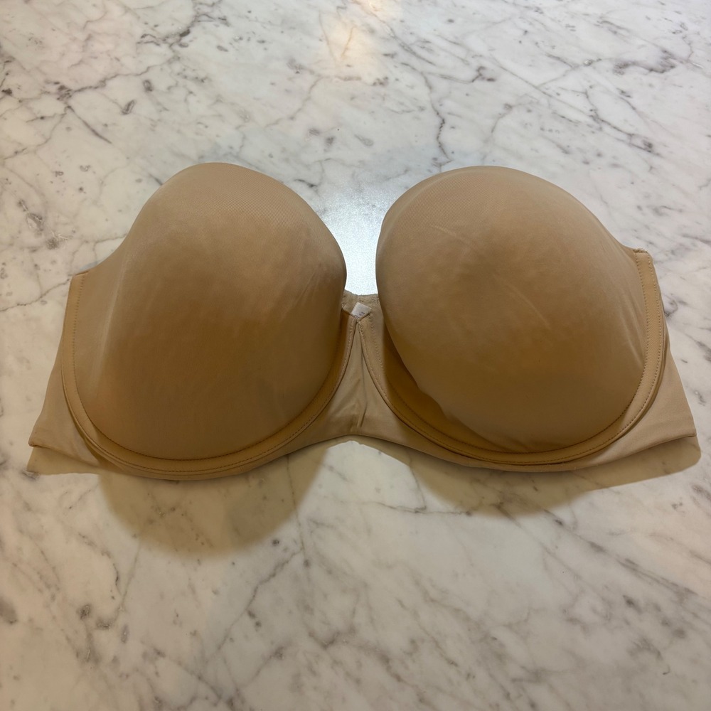 Cacique Lightweight Multi-Way Strapless Bra Nude Beige 42DDD Underwire